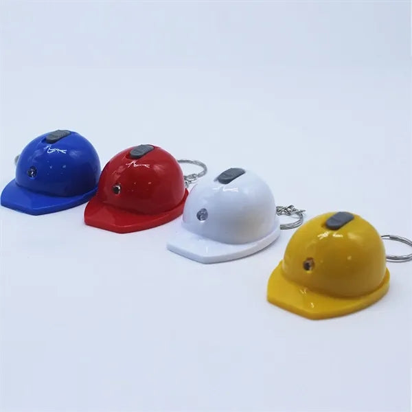 Mini LED Helmet Shape Keychain With Bottle Opener