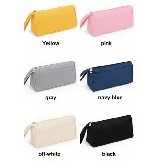 Stylish Logo-Print Pencil Case Minimalist Design