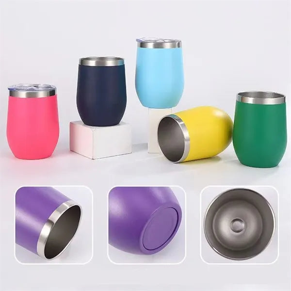 12 Oz Stainless Steel Wine Tumbler Stemless Glasses