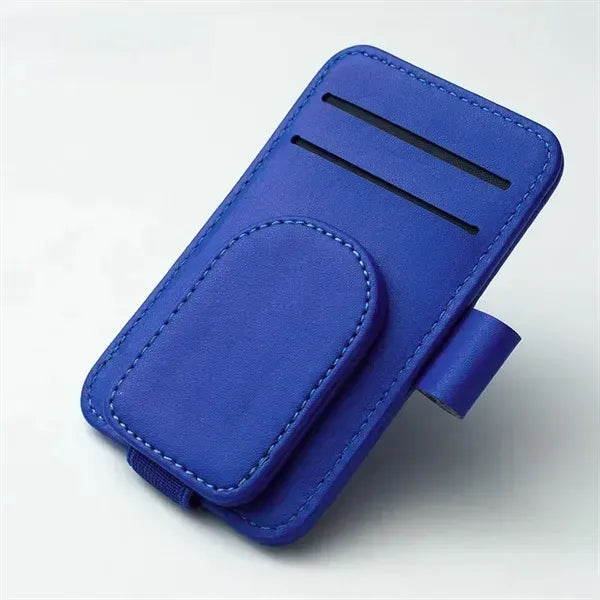 Magnetic PU Leather Car Eyeglass Holder