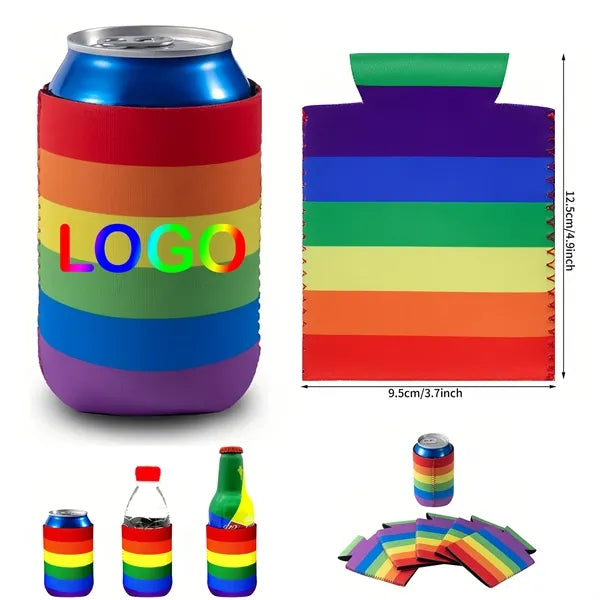 12Oz Rainbow Neoprene Can Cooler Sleeve