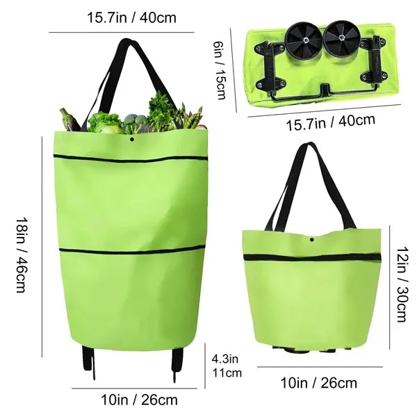 Foldable Shopping Bag With Wheels