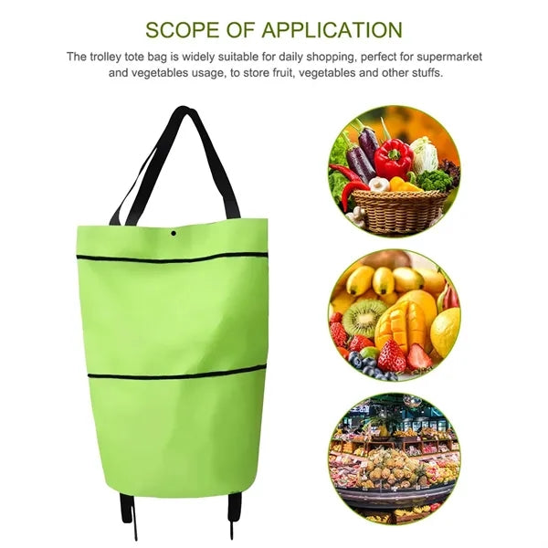 Foldable Shopping Bag With Wheels