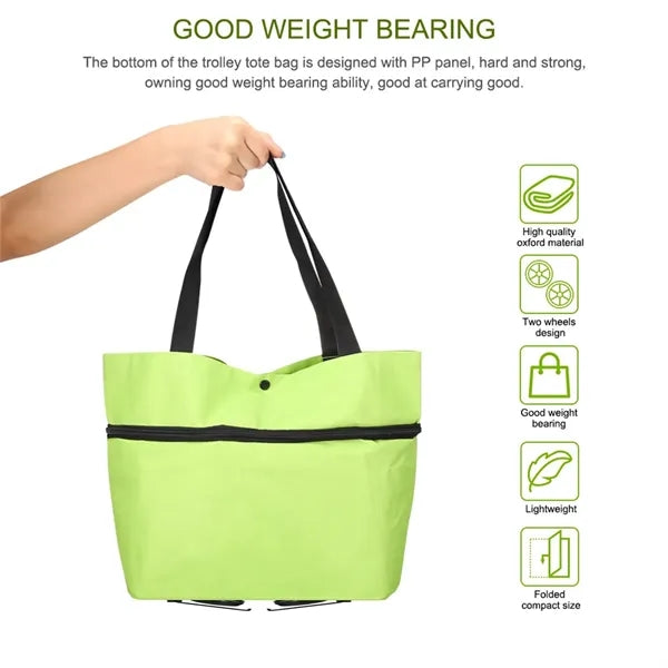Foldable Shopping Bag With Wheels