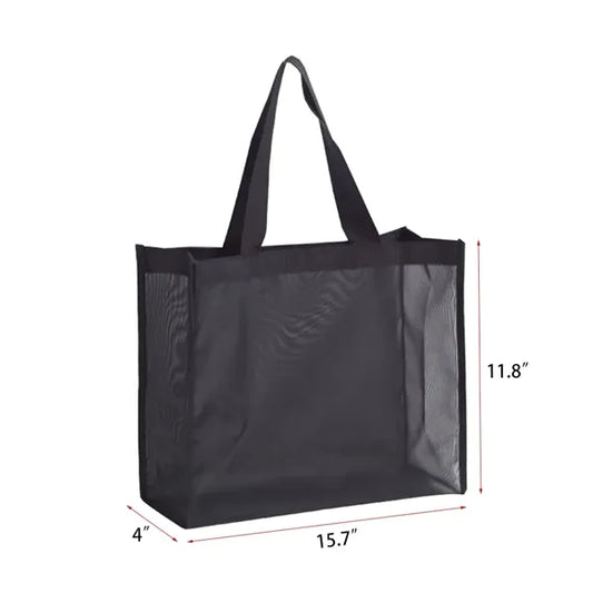 Premium Thick Transparent Nylon Mesh Tote Bag