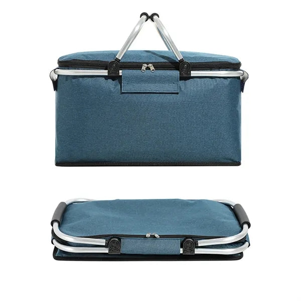 Insulated Picnic Basket Folding Tote Bag