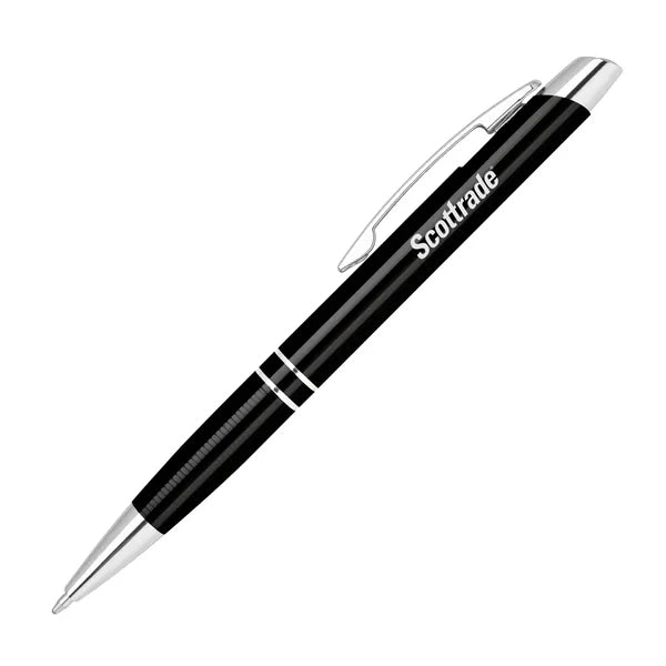 Klavier-V Click Pen with Knurled Grip & Chrome Trim