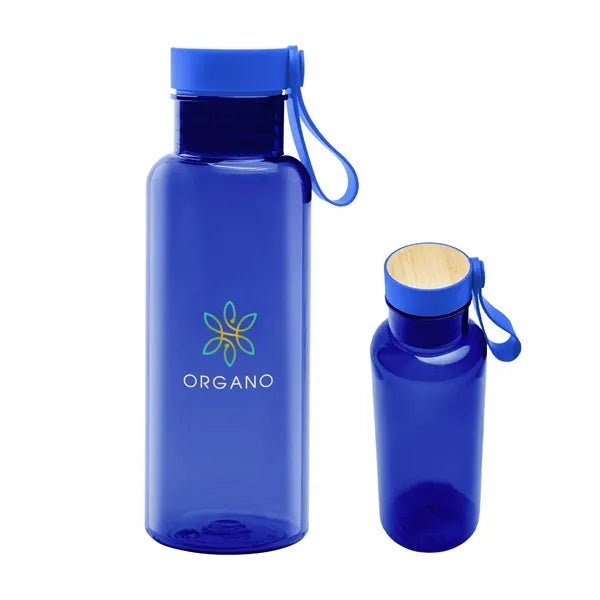 20 Oz. Case rPET Bottle with Bamboo Accent Lid and Silico...