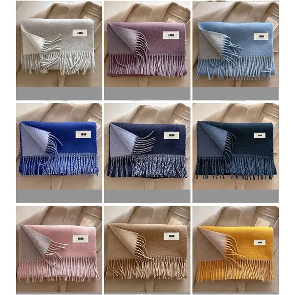 New Fashion Winter Solid Color 72.83inch Wool Blend Scarf
