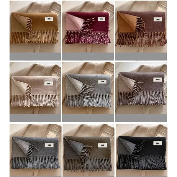New Fashion Winter Solid Color 72.83inch Wool Blend Scarf