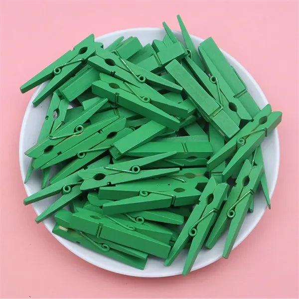 Vibrant Decorative Versatile Durable Wooden Photo Clips