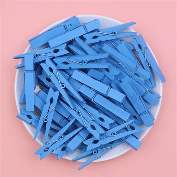 Vibrant Decorative Versatile Durable Wooden Photo Clips