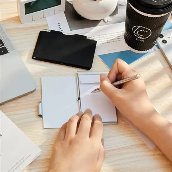 Lightweight Refillable Mini Aluminum Cover Journal with Pen
