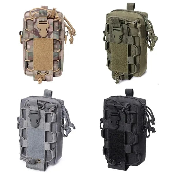 Tactical MOLLE Utility Pouch With Phone & Bottle Holder