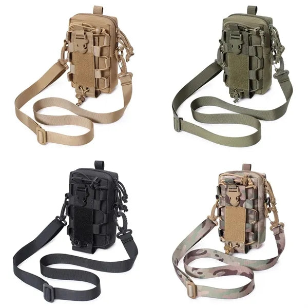 Tactical MOLLE Utility Pouch With Phone & Bottle Holder