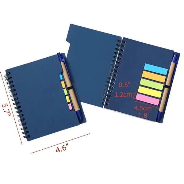 Notebook With Sticky Notes And Pen Combo Set