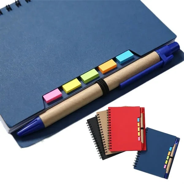 Notebook With Sticky Notes And Pen Combo Set