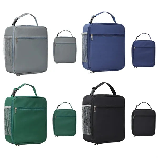 Insulated Lunch Bag With Handle Portable Cooler Tote Box