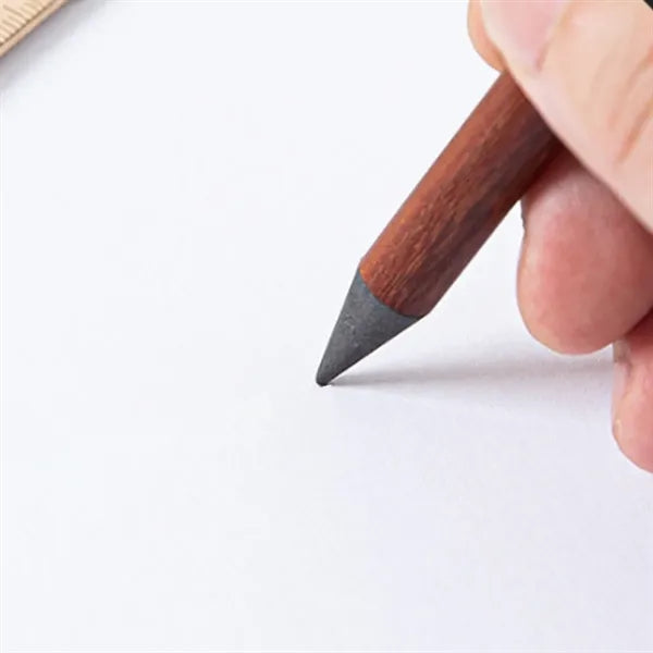 2-in-1 Changeable Tip Erasable Ballpoint Pen with Ruler Case
