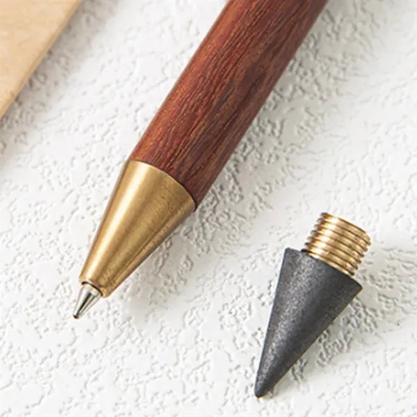 2-in-1 Changeable Tip Erasable Ballpoint Pen with Ruler Case