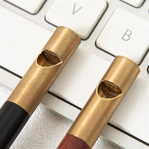 2-in-1 Changeable Tip Erasable Ballpoint Pen with Ruler Case