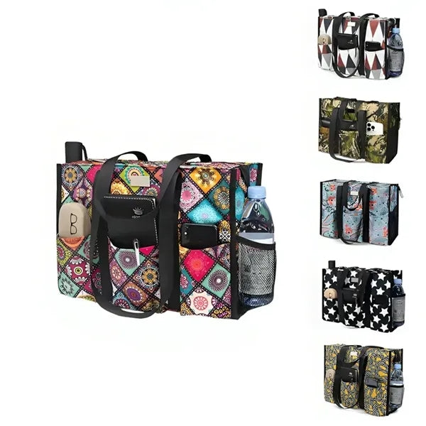 Utility Water Resistant Tote Bag with 13 Pockets