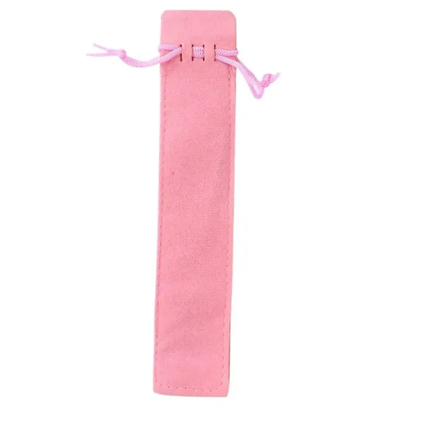 Metal Smooth Writing Ballpoint Pen Set Soft Flannel Sleeve