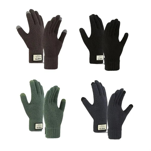 Men's Five-Finger Touchscreen Knitted Gloves