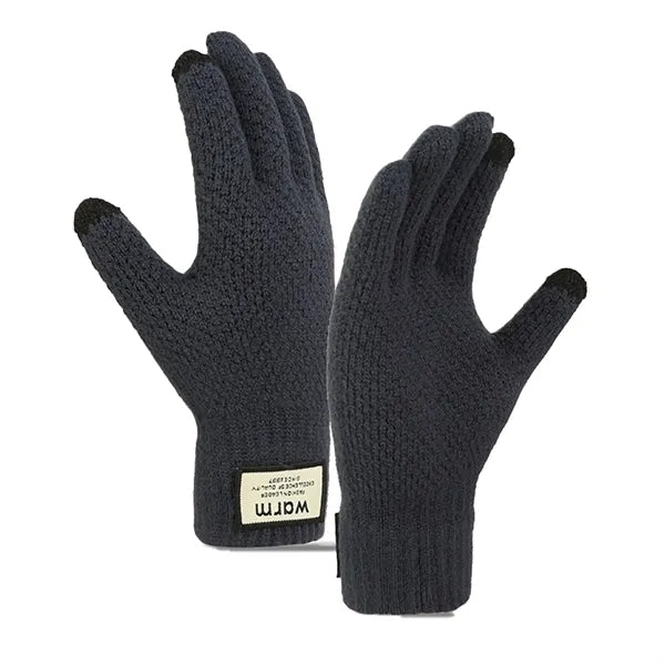 Men's Five-Finger Touchscreen Knitted Gloves