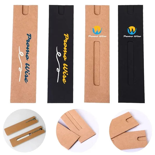 Metal Smooth Writing Ballpoint Pen Kraft Paper Sleeve Set