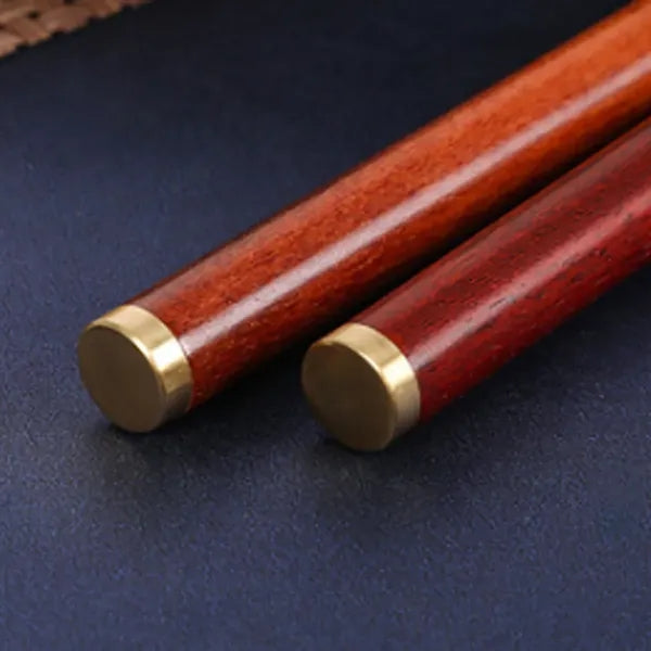 Refillable Ergonomic Fine Nib Wooden Barrel Fountain Pen