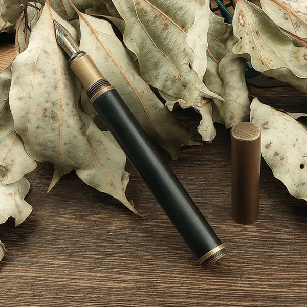 Stainless Steel Nib Pocket-Size Vintage Wood Fountain Pen