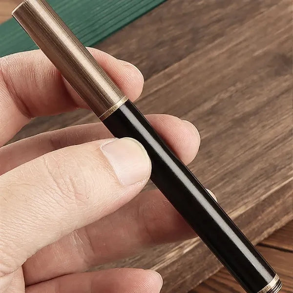 Stainless Steel Nib Pocket-Size Vintage Wood Fountain Pen