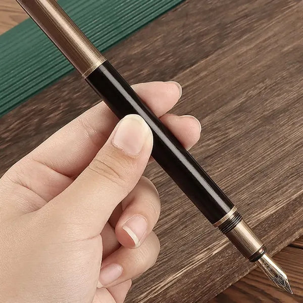 Stainless Steel Nib Pocket-Size Vintage Wood Fountain Pen