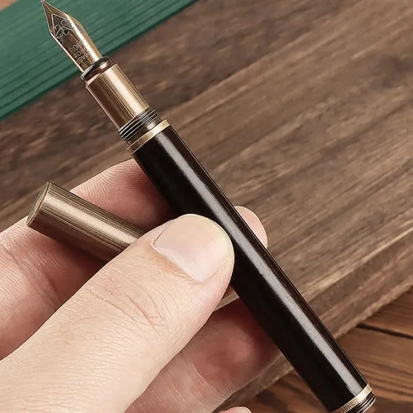 Stainless Steel Nib Pocket-Size Vintage Wood Fountain Pen