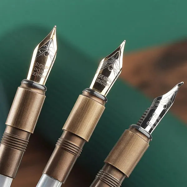 Stainless Steel Nib Pocket-Size Vintage Wood Fountain Pen
