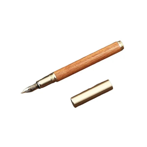 Stainless Steel Nib Pocket-Size Vintage Wood Fountain Pen