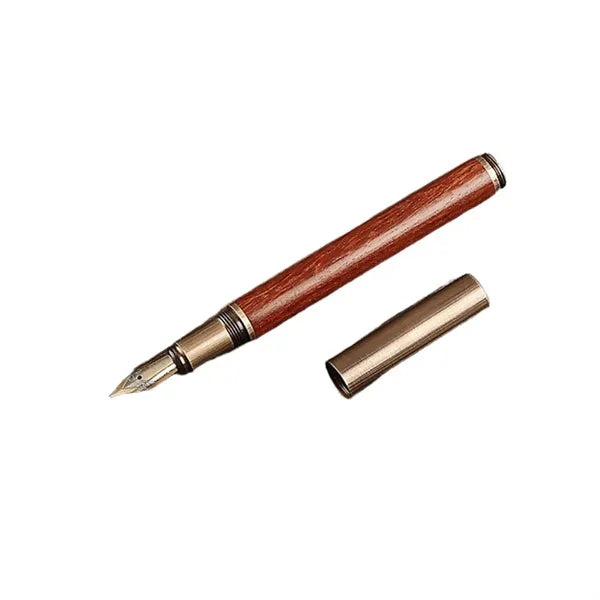Stainless Steel Nib Pocket-Size Vintage Wood Fountain Pen