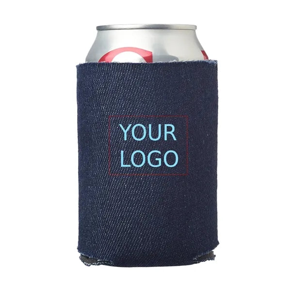 Denim Blue Collapsible Foam Can Cooler, 16 oz.