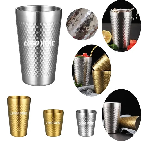 15oz Hammer-patterned Stainless Steel Tumbler