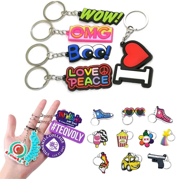 PVC 3D Key Tag Keychain Charms