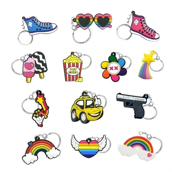 PVC 3D Key Tag Keychain Charms