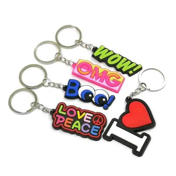 PVC 3D Key Tag Keychain Charms