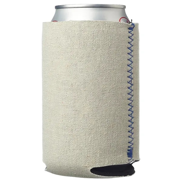 Canvas Collapsible Foam Can Cooler, 16 oz.