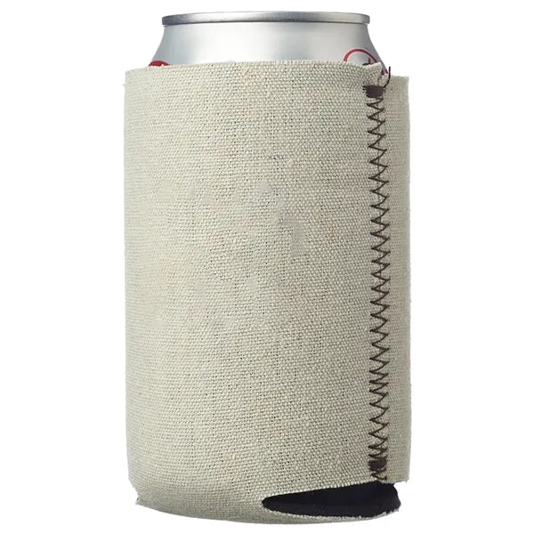 Canvas Collapsible Foam Can Cooler, 16 oz.