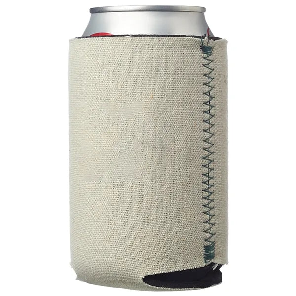 Canvas Collapsible Foam Can Cooler, 16 oz.