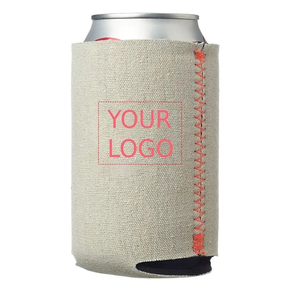 Canvas Collapsible Foam Can Cooler, 16 oz.