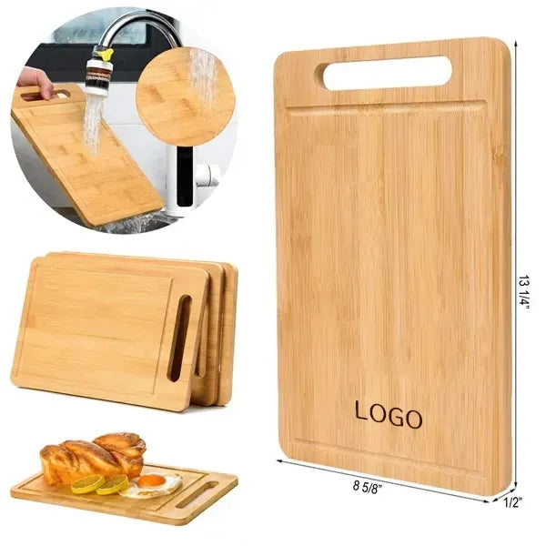 Wooden Cutting Board with Handle - Eco-Friendly Kitchen Tool