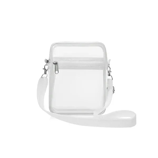 Transparent PVC Crossbody Bag - Small Clear Shoulder Purse