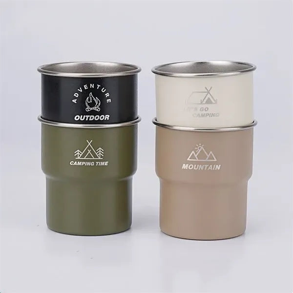 Portable Stainless Steel Cups - Travel Friendly Drinkware